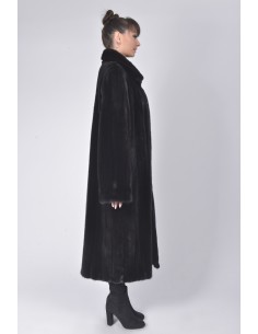 long black mink coat right side