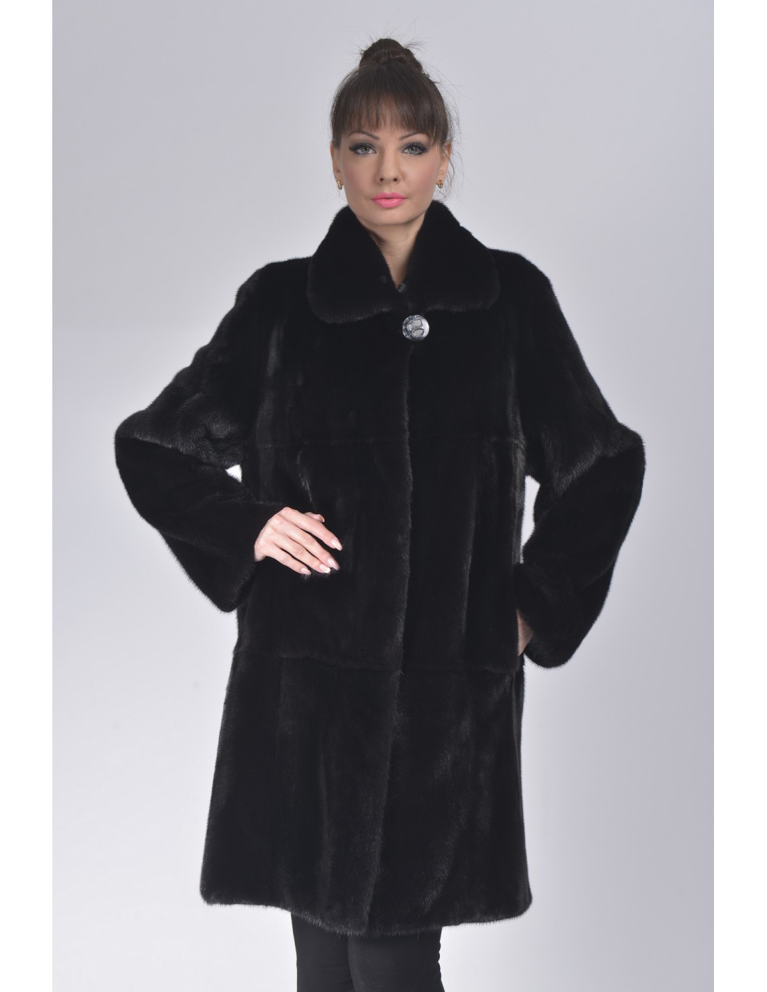 black mink fur