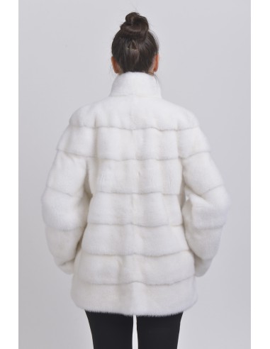 short white fur coat